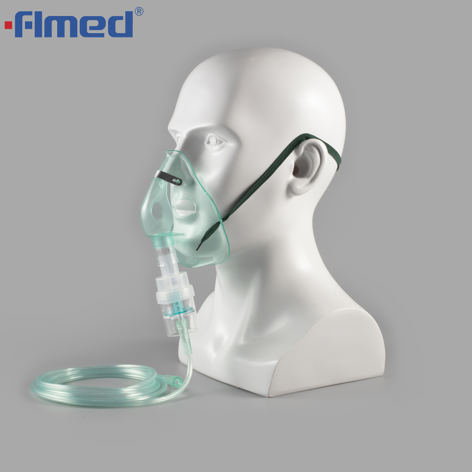 Máscara de nebulizador descartável com tubos - tamanhos adultos e pediátricos