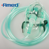 Máscara de oxigênio descartável médica com tubos para adultos e pediátricos