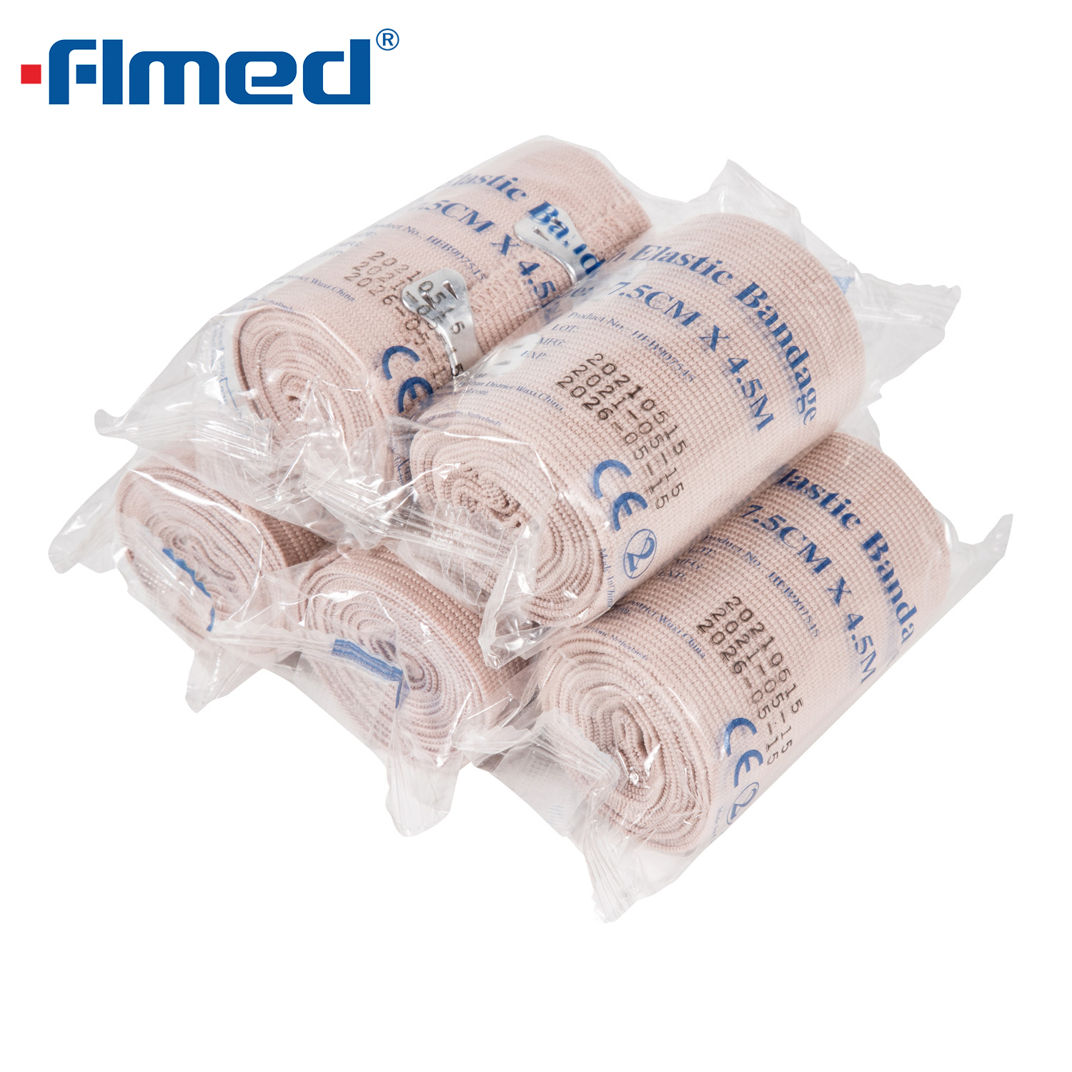 Bandagem de compressão elástica premium respirável, para cuidados médicos, use rolo de bandagem elástica de altura de borracha