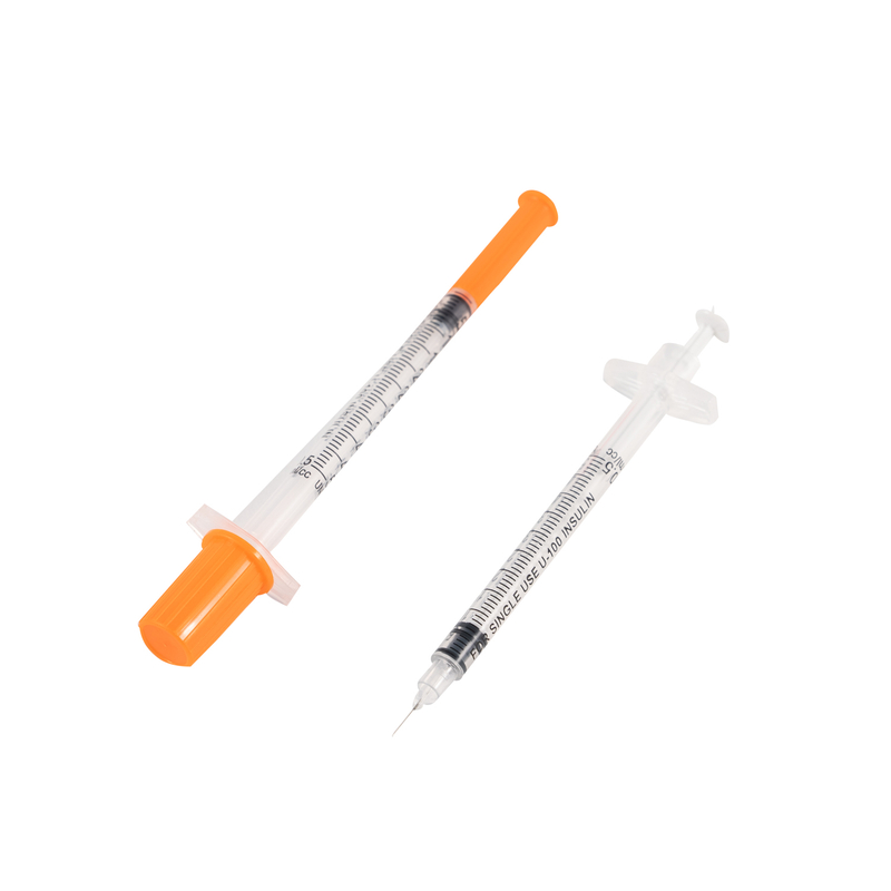 Seringa e agulha de insulina de 0,3 ml 29g x 13mm (29g x 1/2" polegadas)