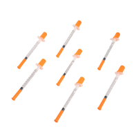 Seringa de insulina descartável com embalagem individual estéril fixa de 0,3ml/0,5ml/1ml aprovada pela CE