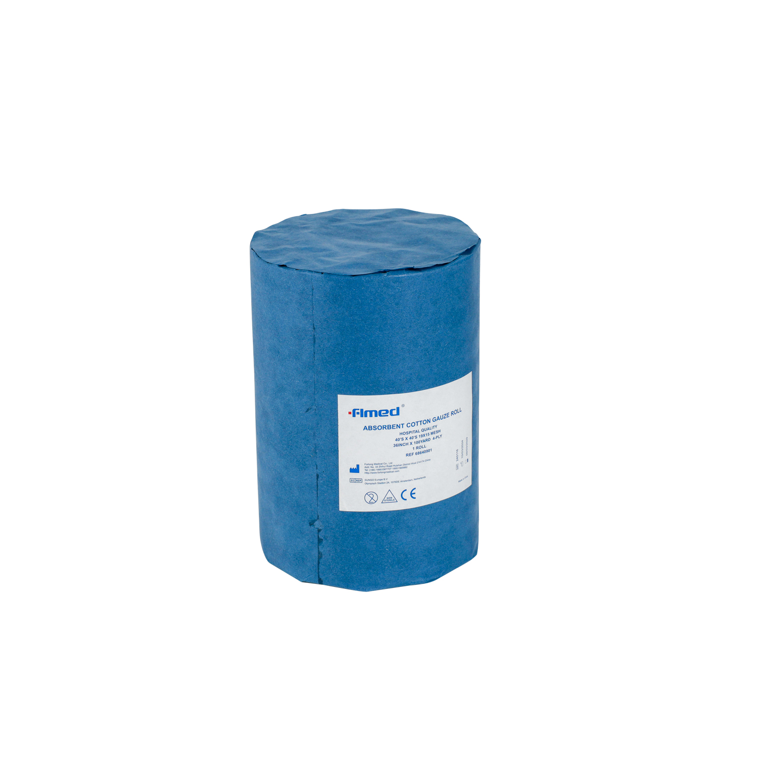 Rolo de gaze absorvente, 36 polegadas * 100 jardas, rolo de gaze médica de 4 camadas, rolo de gaze absorvente