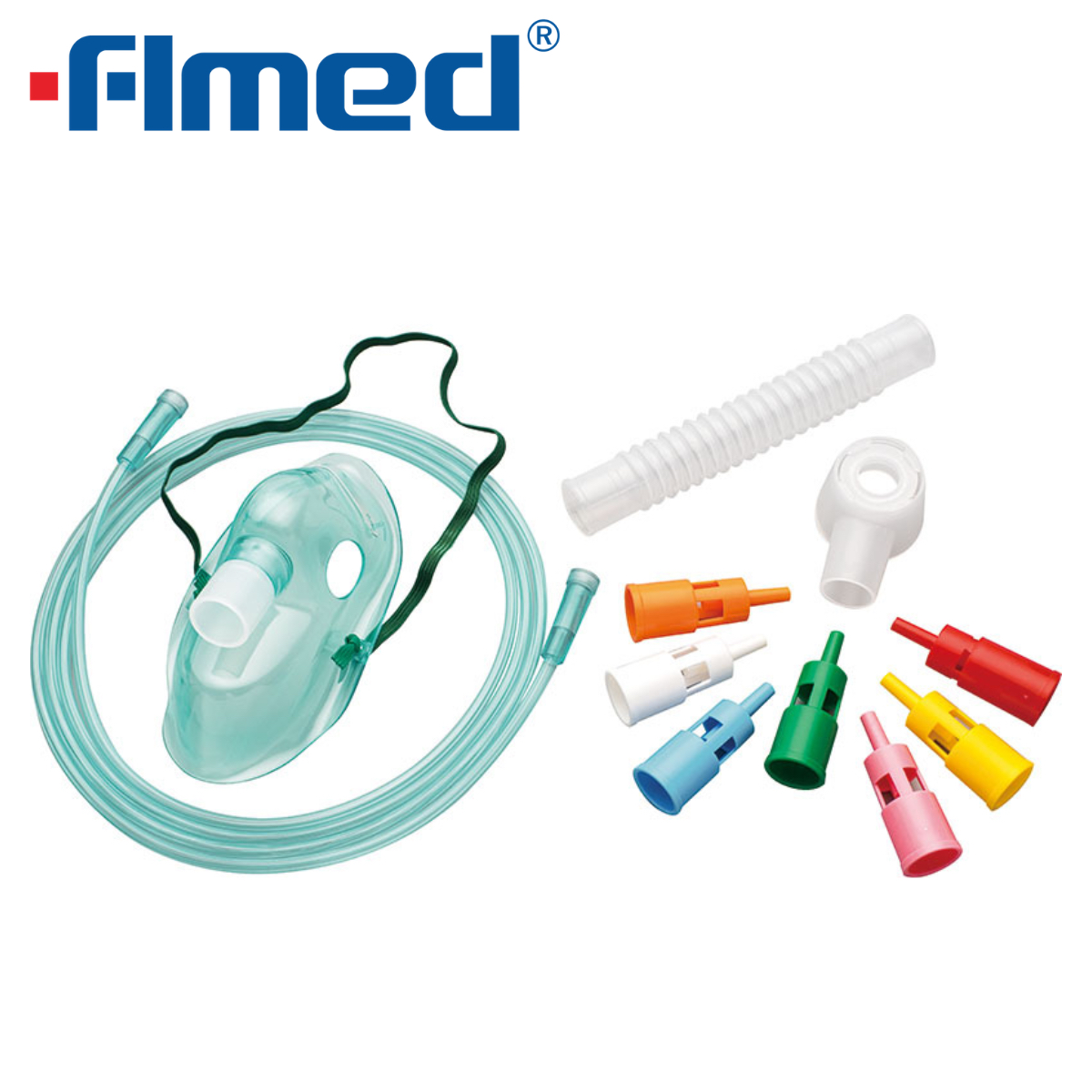 Máscara Multi-Vent Venturi com tubo de 7 pés
