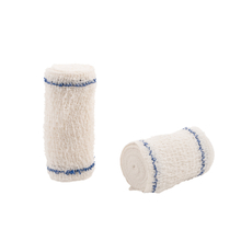 HospiCrepe 10 cm x 4,5 m Bandagem elástica de crepe embalada individualmente, pacote de 12 rolos