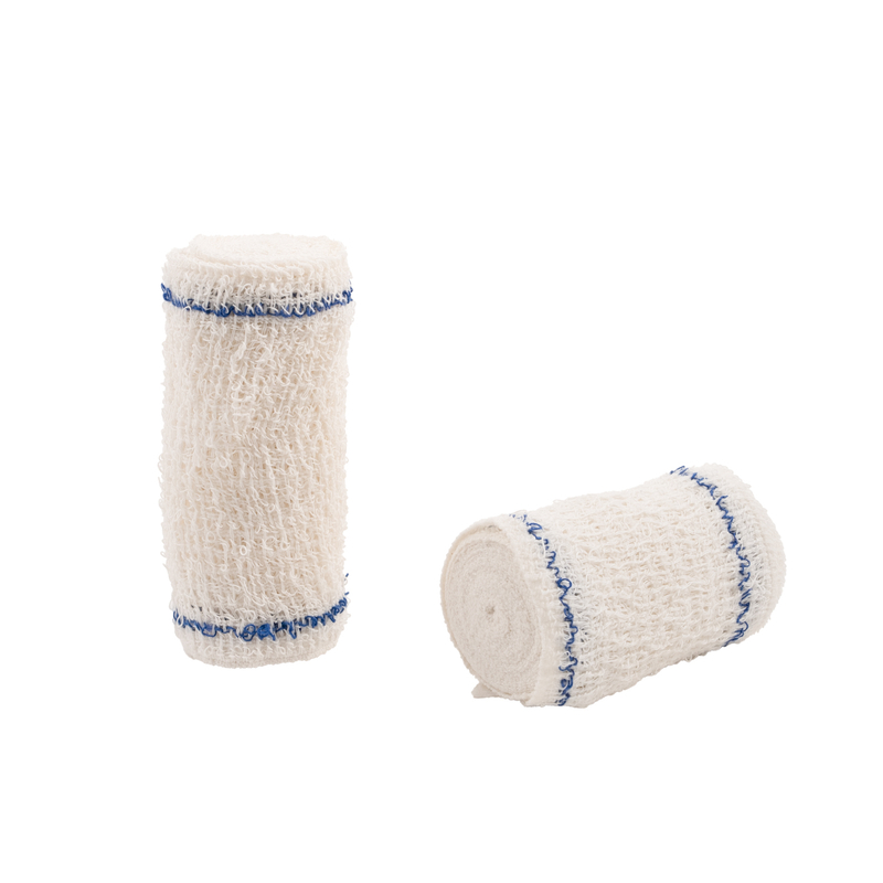 HospiCrepe 10 cm x 4,5 m Bandagem elástica de crepe embalada individualmente, pacote de 12 rolos