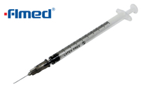 Seringa de 1 ml com agulha hipodérmica de 27g
