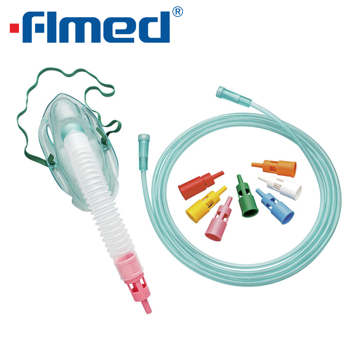 Máscara Multi-Vent Venturi com tubo de 7 pés