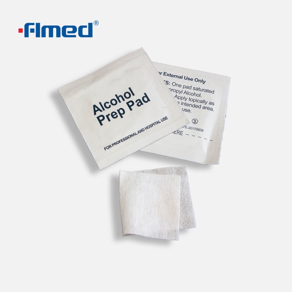 compressa embebida em &aacute;lcool