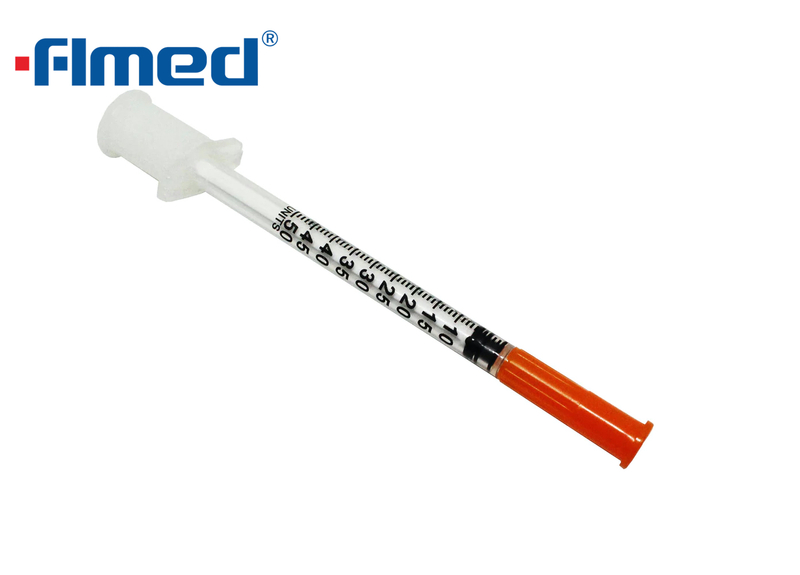 Seringa e agulha de insulina de 1 ml descartáveis ​​12,7 mm x 29g