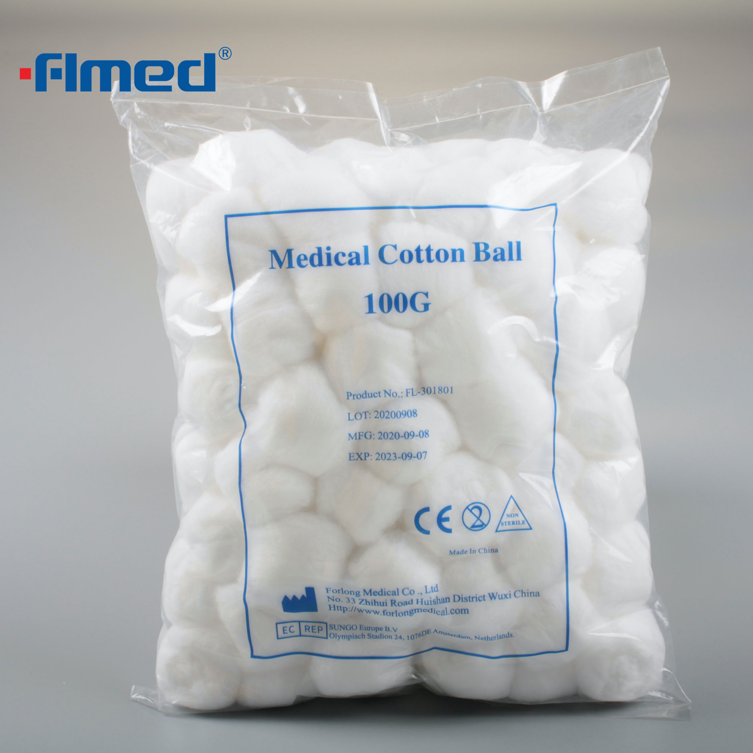 Bolas de algodão orgânico descartáveis ​​absorventes