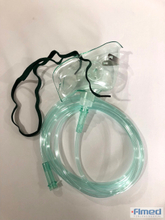 Máscara de oxigênio médica descartável com tubulação