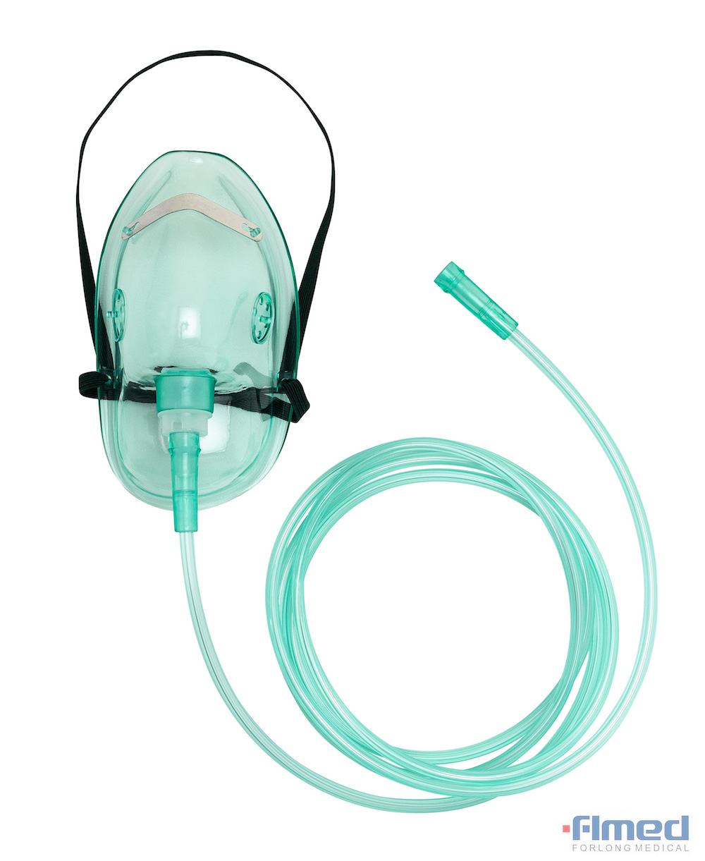 Máscara de oxigênio descartável com esterilização de tubulação