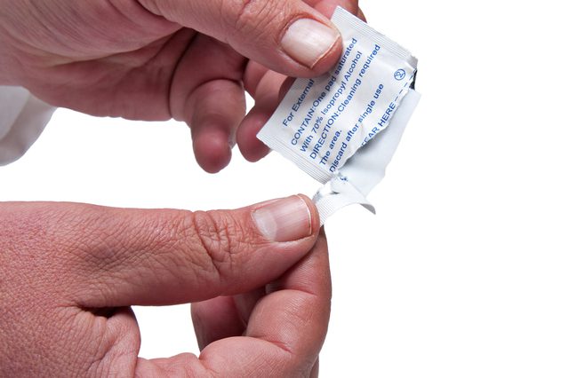 Use compressas com &aacute;lcool