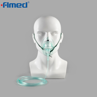 Máscara de oxigênio descartável com tubulação estéril