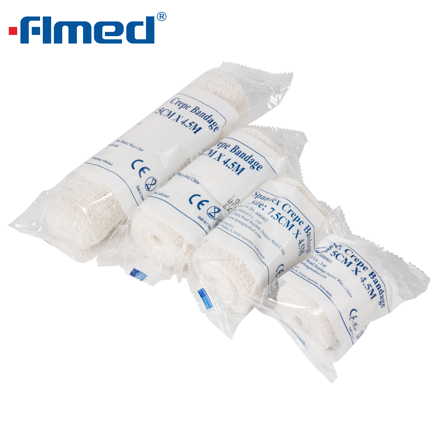 Bandagem de algodão e spandex de algodão e spandex respirável e confortável para consertar feridas planos de bandagem elástica clipes de bandagem elástica