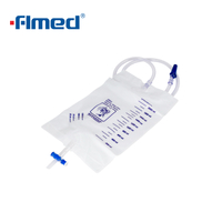 Bolsa médica para drenagem urinária com dispositivo anti-refluxo 2000Ml