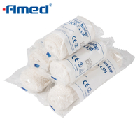 Bandagem de algodão e spandex de algodão e spandex respirável e confortável para consertar feridas planos de bandagem elástica clipes de bandagem elástica