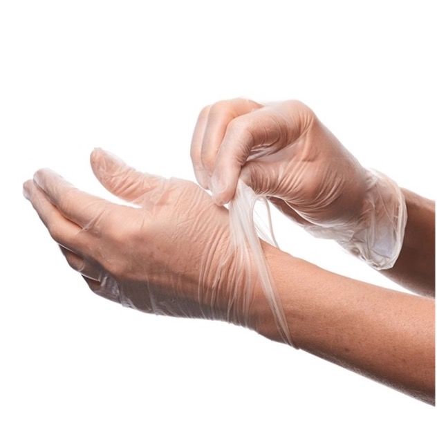 Luvas m&eacute;dicas para exames de PVC
